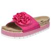 Pantolette RIEKER, Damen, Gr. 41, pink (fuchsia), Nubuklederimitat, Textil, modisch, Schuhe, Sommerschuh, Schlappen mit modischem Plateau, Topseller