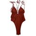 J. Crew Swim | J. Crew Women’s Strappy Plunge One-Piece With Beads Swimsuit Size 2. | Color: Orange/Red | Size: 2