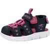 Sandale KANGAROOS "K-Mini", Gr. 26, blau (dk navy, daisy), Textil, Synthetik, sportlich, Schuhe, mit Klettverschluss