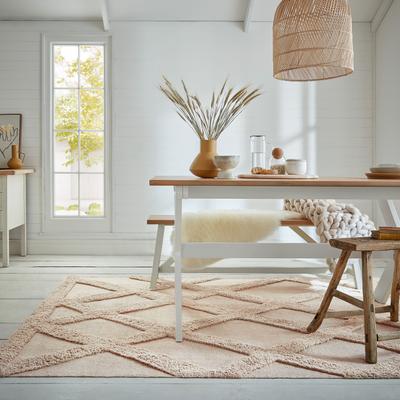 Teppich FLAIR RUGS "Tessa Baumwolle", beige (natur), B:80cm H:10mm L:150cm, Baumwolle, Teppiche, Baumwolle Scandi Image