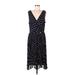 Tommy Hilfiger Casual Dress - Wrap: Black Polka Dots Dresses - Women's Size 12