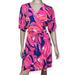 Lilly Pulitzer Dresses | Lilly Pulitzer Women’s Size L Bomber Blue Plume Bloom Amoritta Wrap Kimono Dress | Color: Blue/Pink | Size: L