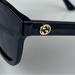 Gucci Accessories | Gucci Black Rectangle Sunglasses With Gold Gg Logo | Color: Black | Size: 57-19-145