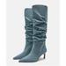 Zara Shoes | Denim Zara Boots | Color: Blue | Size: Various