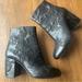 Michael Kors Shoes | Michael Kors Boot Women 9 Black Embroider Floral Flower Block Heel Ankle Bootie | Color: Black | Size: 9