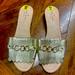 Kate Spade Shoes | Kate Spade Women's Brie Slide Sandal Fringe Chain Metallic Gold Leather 9 Nwot | Color: Gold | Size: 9