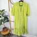 Free People Dresses | Free People Gauze Maya Shirt Dress Sz S | Color: Green/Yellow | Size: S