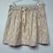 J. Crew Skirts | J.Crew Linen Blend Barbie Elastic Waist Tie Flare Mini Skirt Died Size 8 | Color: Cream/Pink | Size: 8