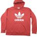 Adidas Tops | Adidas Originals Womens Medium Red Adicolor Trefoil French Terry Hoodie Fm3298 | Color: Red | Size: M
