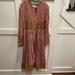 Anthropologie Dresses | Anthropologie Dress Othilia New Boho Pattern Long Sleeve Viscose Dress Sz 12 | Color: Brown | Size: 12