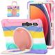 For Galaxy Tab S9 FE Plus/S9 Plus Case for Kids 2023,With 360 Kickstand Shoulder Strap Pencil Holder,Also For Tab S8/7 Plus/S7 FE (Galaxy Tab S9 FE Plus/S9 Plus/S8 Plus/S7 Plus/S7 FE, Multicolor Pink)