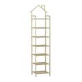 Shoe Cabinet Modern Metal Shoe Rack, 3/4/5/7 Tiers Tall Shoe Shelf Storage, Vertical Shoe Rack Organizer for Entryway, Bedroom, Cloakroom Shoe Rack For Front Door Entrance ( Color : Gold , Size : 28*2