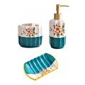 Bathroom Accessory Set Bathroom Accessories Set Ceramic Soap Dispenser Set Bathroom Accessory Set Soap Pump For Bathroom Kitchen Soap Dish, Toothbrush Holder Bath Accessory Set (3pieces)