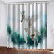 Curtains For Living Room/Bedroom - Kids Curtains Blackout Eyelet - 3D White Angel Animal Horse Decoration Drapes For Boys Girls Room, Thermal Insulated Curtains Ring Top 2 Panels 90 Inch Drop