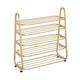 Shoe Cabinet 3/4/5 Tier Free Standing Shoe Racks, Shoe Racks with Adjustable Foot Pads, Metal Shoe Storage Organizers for Entryway Hallway Shoe Rack For Front Door Entrance ( Size : 80*25*80cm )