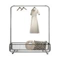 DsLkjh Clothes Rail Pole Removable Clothes Hanger Floor-standing Bedroom Clothes Hanger Light Luxury Corner Storage Clothes Hanger Clothes Dryer Rack (Color : Silver, Size : B)