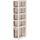 KLUFO Shower Organizer Bathroom Floor Cabinet Storage With 4 Drawers And Casters, Corner Floor Cabinet Large Capacity Narrow Dresser Tower Vertical Storage For Bathroom, Small Spaces And Gaps, Fre