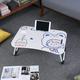 Computer Desk, Gaming Desk, Bed Table Folding Cartoon Sofa Study Desk with Drawer Cup Holder Phone Stand for Laptop Bedroom Dormitory Standing Desk for Home Office (Cute Bear)