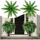 VBVARV 2024 New Faux Ferns for Outdoor,UV Resistant Lifelike Artificial Boston Fern, Large Artificial Ferns for Outdoors,88Pieces,7PCS