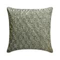 The HomeCentric Decorative Throw Cushion Cover Grey 45x45 cm (18"x18") Velvet Geometric, Crystal, Embroidery, Handwork Pillows Cover, Geometric Modern Style - Crystal Contours