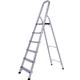 Aluminium Lightweight Step Ladder with 6 Steps 72.8 In | 185 cm High | Stepladder Tall, Portable, Compact | Folding ladders Multi Purpose Silver Colour