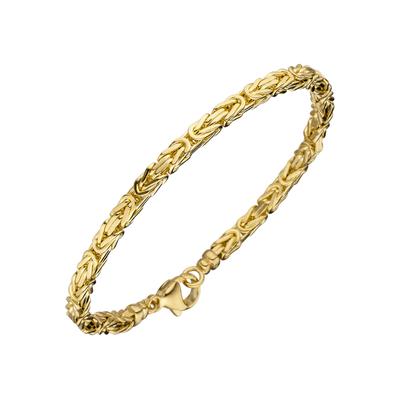 Goldarmband JOBO, gelb (gelbgold 585), Armbänder, Damen, Gelbgold 585, Königsarmband 585 Gold massiv 19 cm Image