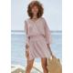 Strandkleid VIVANCE Gr. 42, N-Gr, lila (mauve) Damen Kleider Strandkleider aus gekreppter Viskose, luftiges Blusenkleid, Sommerkleid