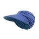 MCZY Sun hats for women uk Women Wide Brim Double-Sided Visor Hat Sun Protection Summer Hats Baseball Cap Travel Beach Cap.-A-Sapphiredenim Blue