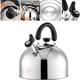 Tea Kettle Stainless Steel Stove Top Kettle Whistling Camping Kettle Fast Boil with Cool Toch Ergonomic Handle Stove Top Whistling Tea Kettle (Size : 2l)