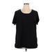Calvin Klein Performance Active T-Shirt: Black Solid Activewear - Women's Size 1X