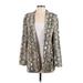 Zara Basic Jacket: Gray Animal Print Jackets & Outerwear - Women's Size Small