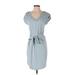 Sonoma Goods for Life Casual Dress - Popover: Gray Marled Dresses - Women's Size Small