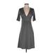 Gap Casual Dress - Wrap: Gray Marled Dresses - Women's Size Small