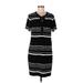 White House Black Market Casual Dress: Black Stripes Dresses - Women's Size Large