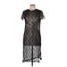 Zara W&B Collection Casual Dress: Black Graphic Dresses - Women's Size Medium