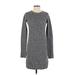 Current/Elliott Casual Dress - Sweater Dress: Gray Marled Dresses - Women's Size Small