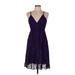 The Pyramid Collection Cocktail Dress: Purple Damask Dresses - New - Women's Size Medium