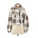 Shein Faux Fur Jacket: Brown Plaid Jackets & Outerwear - Women's Size 4