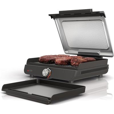 Smokeless Indoor Grill & Griddle,Interchangeable Nonstick Plates