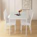 Dining Table Set Glass for Small Spaces Kitchen Table and Chairs for 4 Table with Chairs Home Rectangular Modern Table Set