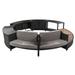 9-Piece Patio Rattan Sectional Sofa Set w/ Storage Spaces, Patio Furniture Set w/ Cabinet, Spa Surround Furniture Set for Patio