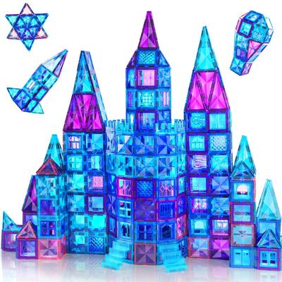 Magnetic Tiles, 116PCS Magnet Building Blocks, 3D Diamond Magnetic Blocks, Construction Stem Toys for Kids