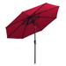 Arlmont & Co. 9Ft Patio Umbrella w/ LED Lights Metal in Red | 104 W x 104 D in | Wayfair 69A0554872A340C5BEC8667A10EB4666