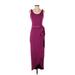 White House Black Market Casual Dress - Maxi: Burgundy Dresses - Women's Size Small Petite