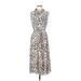 Karl Lagerfeld Paris Casual Dress: Ivory Leopard Print Dresses - Women's Size 10