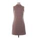 Calvin Klein Casual Dress - Sheath: Brown Plaid Dresses - Women's Size 6