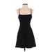 Forever 21 Casual Dress - Mini: Black Solid Dresses - Women's Size Small