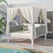 Latitude Run® Petworth 57.5" Metal Outdoor Patio Daybed w/ Cushions in White | 70.9 H in | Wayfair E1FAD6780147461E9A6982D8589401BF