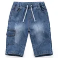 Jungen Jeans shorts Sommer Mode Tasche Design Kinder Jeans Hosen Baumwolle für Kinder im Alter von