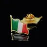 Italia Wave 3D Flag spilla spilla dorata Badge Bag bandiere italiane vestiti/borsa spilla spilla